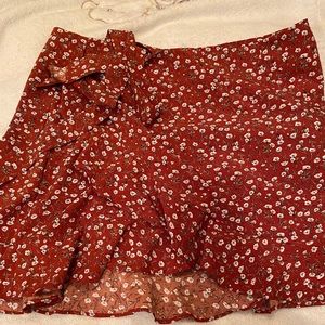Flower wrap skirt